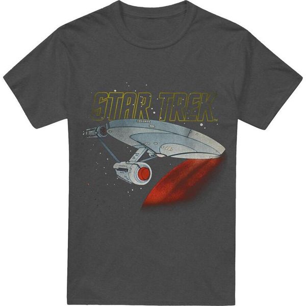 Star Trek - Maglietta "Enterprise"" Per Uomo/Donna Unisex TV18160 (L) (Charcoal)"-image