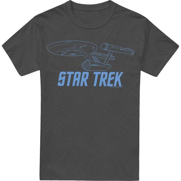 Star Trek - Maglietta "Enterprise"" Per Uomo/Donna Unisex TV18178 (S) (Charcoal)"-image