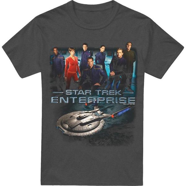 Star Trek - Maglietta "Enterprise"" Per Uomo/Donna Unisex TV17998 (Xxl) (Charcoal)"-image