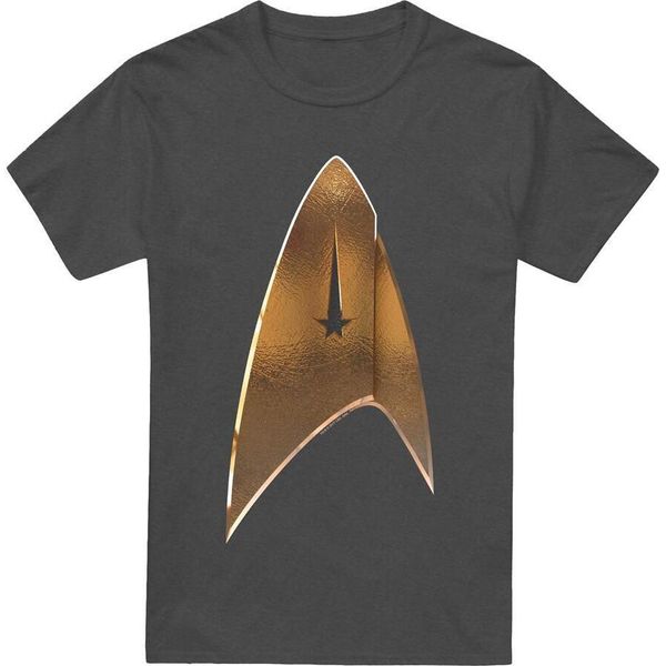 Star Trek: Discovery - Maglietta "Command Shield"" Per Uomo/Donna Unisex TV17976 (L) (Charcoal)"-image
