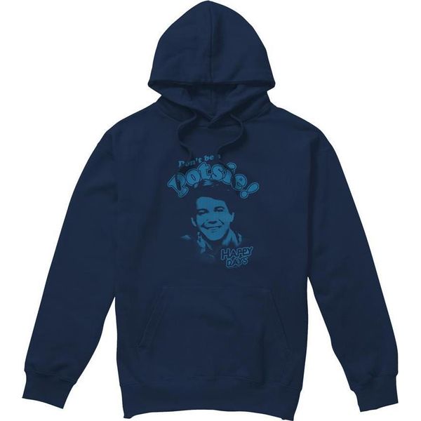 Happy Days - Felpa Con Cappuccio "Don't Be A Potsy"" Da Uomo TV7551 (Xl) (Navy)"-image