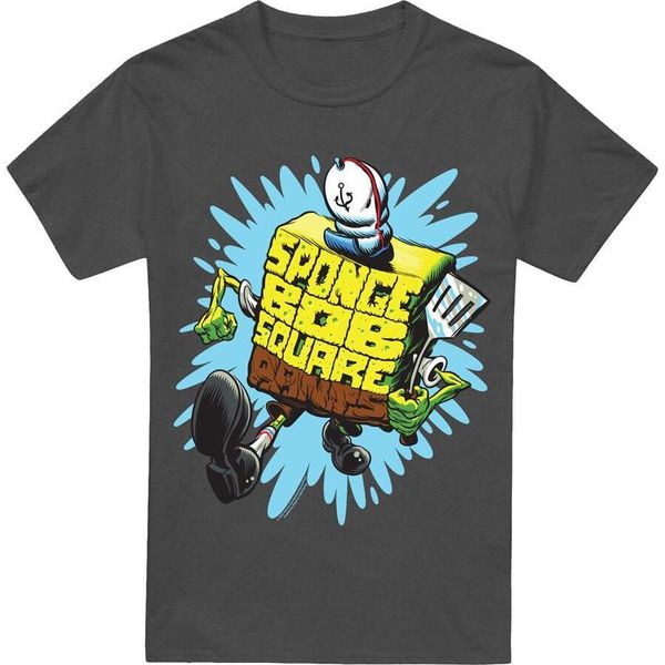 Spongebob Squarepants - Maglietta Da Uomo/Donna Unisex TV18374 (S) (Charcoal)-image
