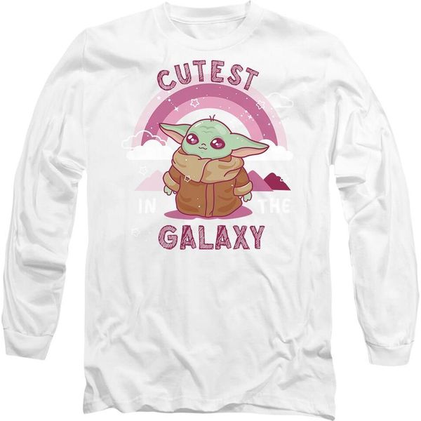 Star Wars: The Mandalorian - Maglietta "Più Carina Della Galassia"" Per Uomo/Donna Unisex TV14516 (Xl) (Bianco)"-image