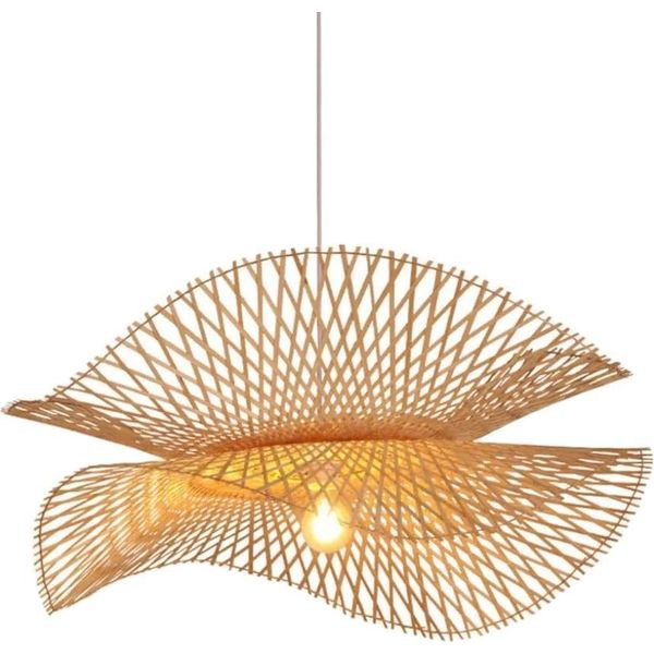 Lampade A Sospensione, Design Rustico, Materiali Ecologici, D55CM, Senza Lampadina-image