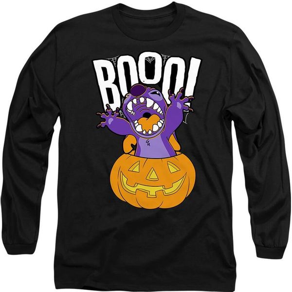 Lilo & Stitch - Maglietta "Laughing Pumpkin"" Per Uomo/Donna Unisex TV14521 (Xxl) (Nero)"-image