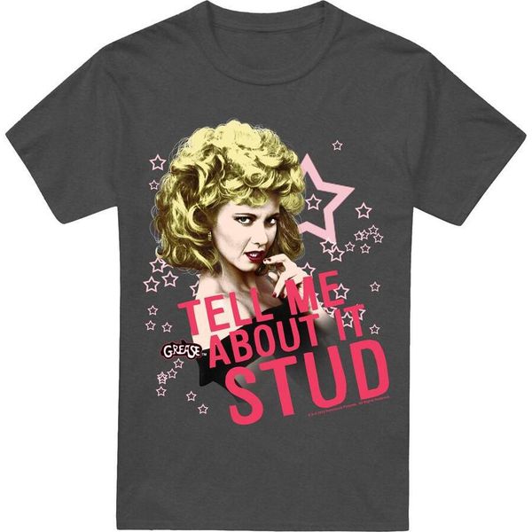Grease - Maglietta "Tell Me About It Stud"" Per Uomo/Donna Unisex TV15244 (3XL) (Charcoal)"-image