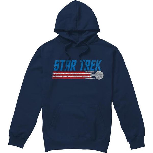 Star Trek - Felpa Con Cappuccio "Enterprise"" Da Uomo TV8175 (Xxl) (Navy)"-image