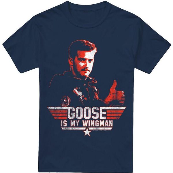 Top Gun - Maglietta "Wingman Goose"" Da Uomo TV6904 (Xxl) (Blu Navy)"-image