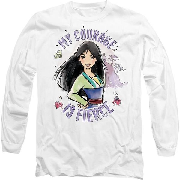 Mulan - Maglietta "Il Mio Coraggio è Forte"" Per Uomo/Donna Unisex TV14397 (Xxl) (Bianco)"-image