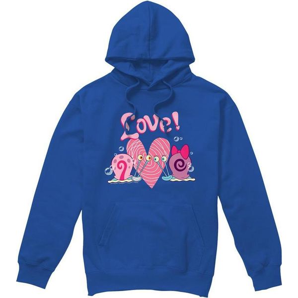 Spongebob Squarepants - Felpa Con Cappuccio "Valentine's Love"" Da Uomo TV8677 (Xl) (Blu Reale)"-image