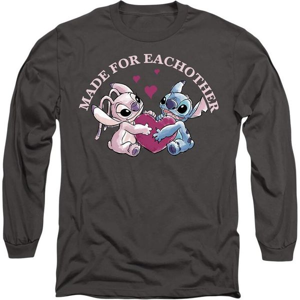Lilo & Stitch - Maglietta "Made For Each Other"" Per Uomo/Donna Unisex TV14340 (S) (Carbone)"-image