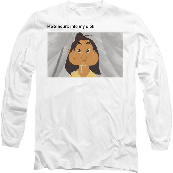 Mulan - Maglietta "Diet Fail Meme"" Per Uomo/Donna Unisex TV14295 (S) (Bianco)"-image