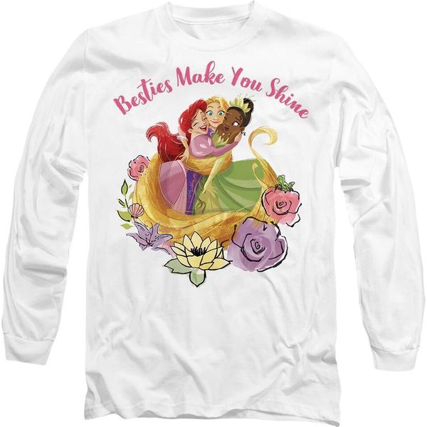 Disney Princess - Maglietta "Besties Shine"" Per Uomo/Donna Unisex TV14394 (L) (Bianco)"-image
