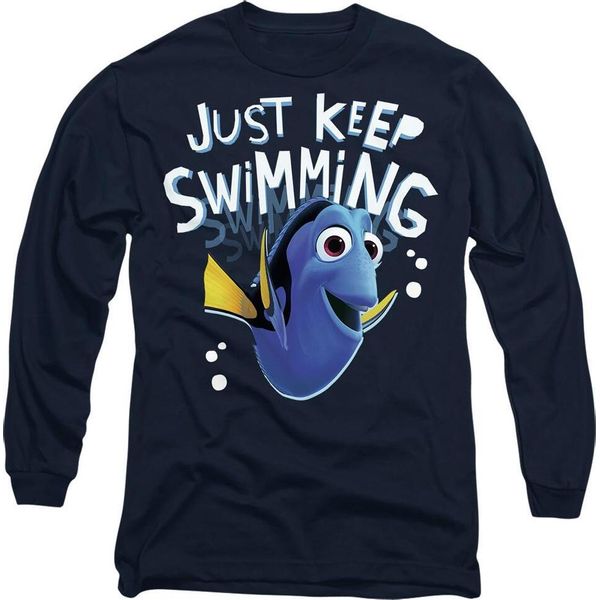 Alla Ricerca Di Nemo - Maglietta "Continua A Nuotare"" Per Uomo/Donna Unisex TV14177 (Xxl) (Blu Navy)"-image