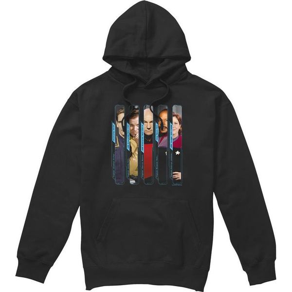 Star Trek - Felpa Con Cappuccio "The Captains"" Da Uomo TV8365 (Xl) (Nero)"-image