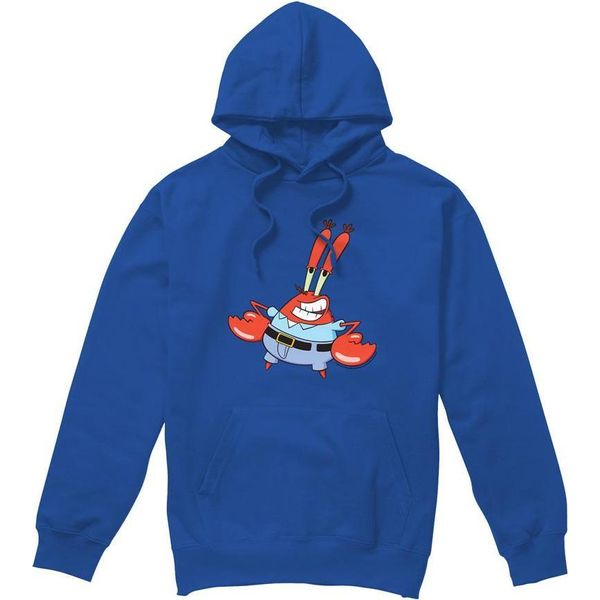 Spongebob Squarepants - Felpa Con Cappuccio "Mr Krabby"" Per Uomo TV8846 (M) (Blu Reale)"-image