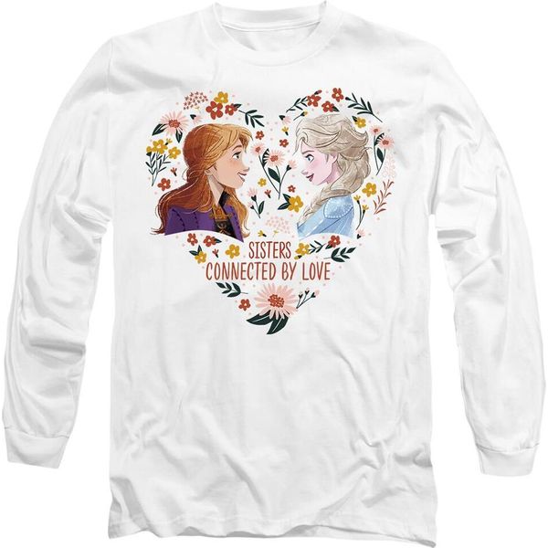 Frozen - Maglietta "Sorelle Unite Dall'amore"" Per Uomo/Donna Unisex - San Valentino TV14498 (S) (Bianco)"-image