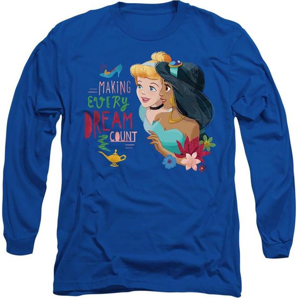 Disney Princess - Maglietta "Ogni Sogno Conta"" Per Bambini/Ragazzi Unisex TV14599 (Xxl) (KöNigsblau)"-image
