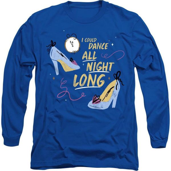 Cenerentola - Maglietta "I Could Dance All Night Long"" Per Uomo/Donna Unisex TV14727 (L) (Blu Reale)"-image