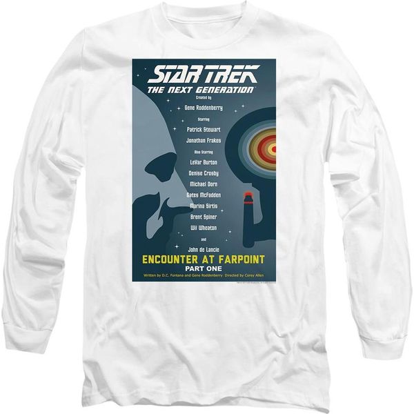 Star Trek - "The Next Generation Stagione 1 Episodio 1"" Maglietta Per Bambini/Donne Unisex TV9786 (M) (Bianco)"-image