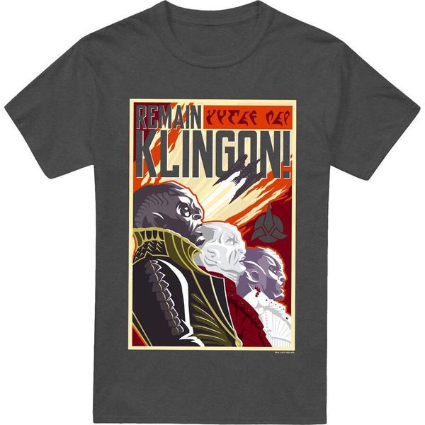 Star Trek: Discovery - Maglietta "Remain Klingon"" Per Uomo/Donna Unisex TV18002 (Xxl) (Charcoal)"-image