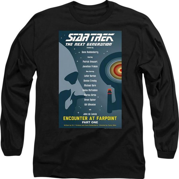 Maglietta Star Trek - "The Next Generation Stagione 1 Episodio 1"" Per Uomo/Donna Unisex TV9787 (Xxl) (Nero)"-image