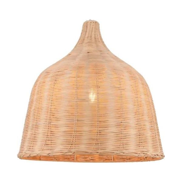 Lampada A Sospensione, Rattan Intrecciato A Mano, Design Vintage, 45 Cm, Senza Lampadina-image
