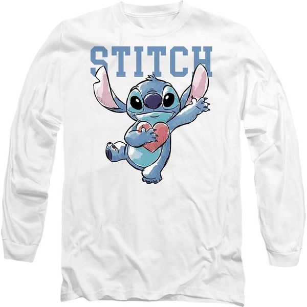 Lilo & Stitch - Maglietta "Clutching Hearts"" Da Uomo/Donna Unisex TV14109 (Xl) (Bianco)"-image