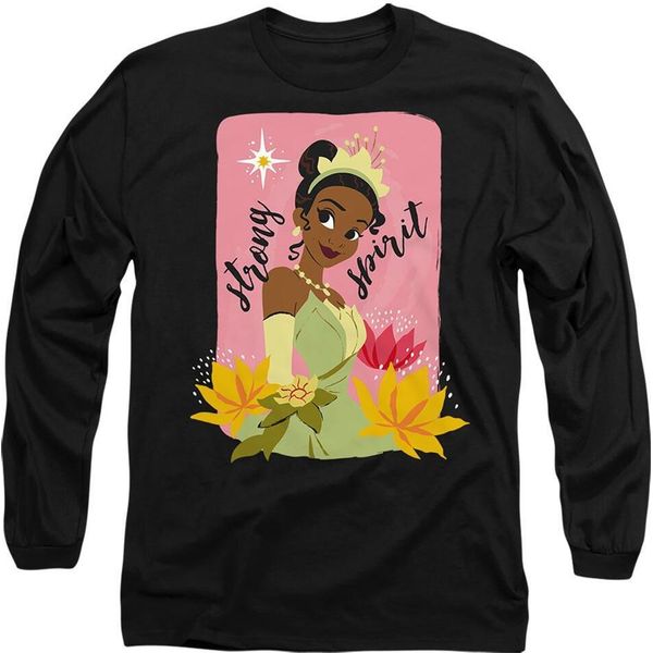 La Principessa E Il Ranocchio - Maglietta "Spirito Forte"" Per Bambini/Donne Unisex TV14440 (L) (Schwarz)"-image