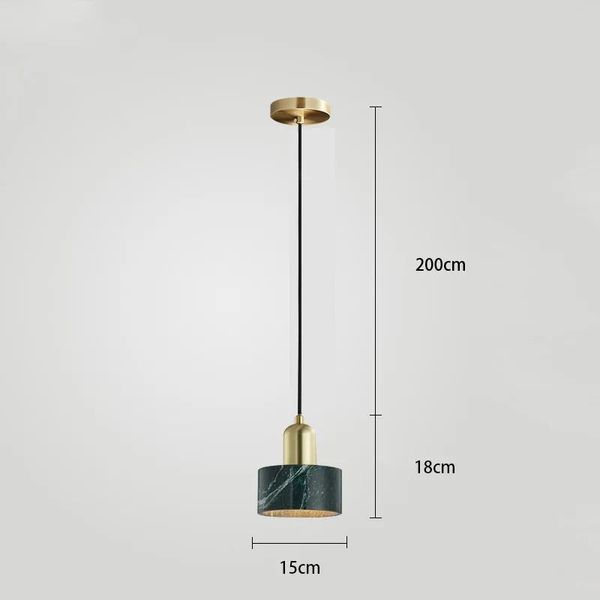 Lampada A Sospensione, Design Moderno, Compatibilità E27, Verde, Luce Fredda-image