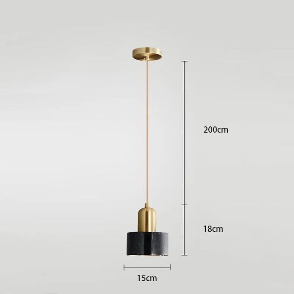Lampada A Sospensione, Design Moderno, Compatibilità E27, Nero, Luce Calda-image