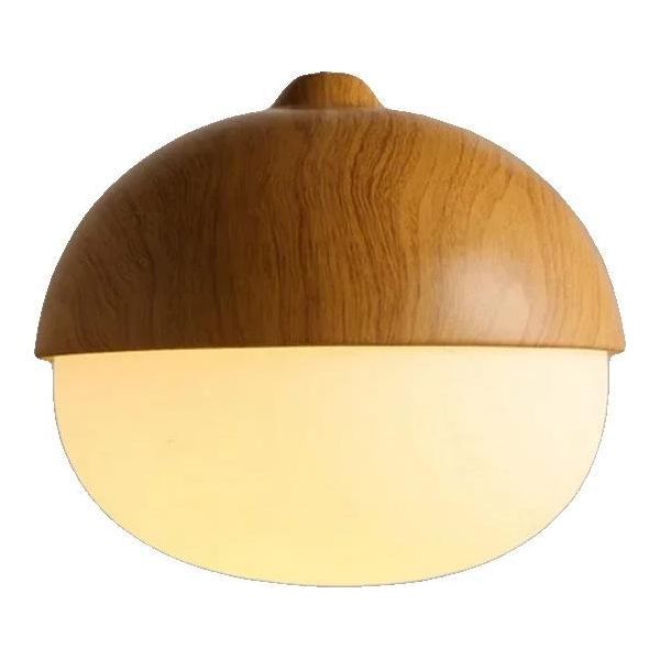 Lampada A Sospensione, Design Moderno, Collocazione Versatile, Tipo D D25CM, Luce Calda Led, Legno Linea Nera-image