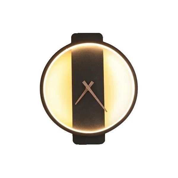 Applique, Design Moderno, Funzione Orologio Integrata, Tipo D-Nero, Luce Calda-image