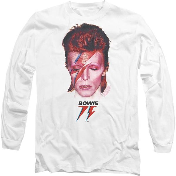 David Bowie - Maglietta "Aladdin Sane '75"" Per Uomo/Donna Unisex TV9367 (L) (Bianco)"-image