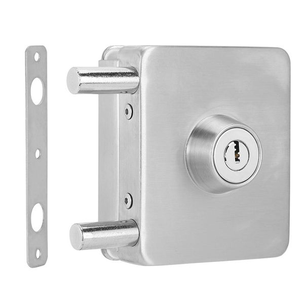 Serratura Della Porta Di Vetro, Chiusura Della Porta Di Vetro, Chiusura Della Porta, Serratura Della Porta Senza Telaio, Accessori Di Sicurezza Della Casa-image