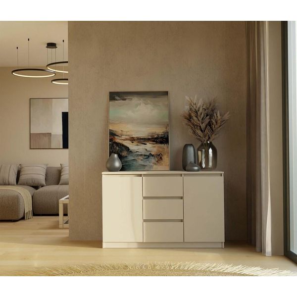 Cassettiera Ampia Con Cassetti E Ante Elbe - Cashmere-image
