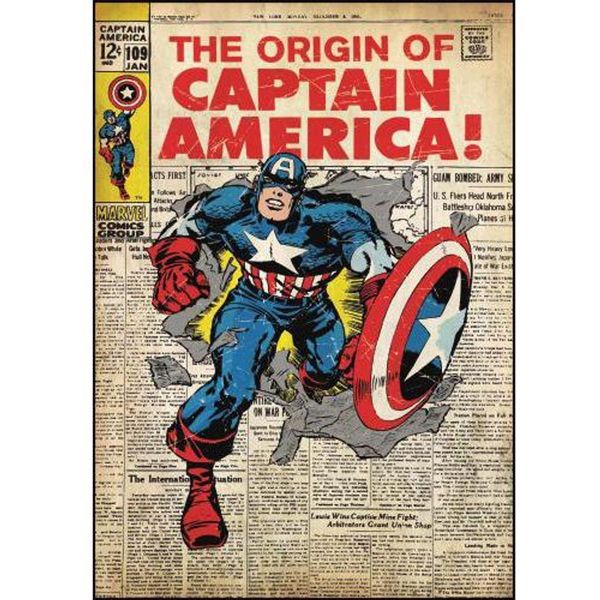 Adesivi Riposizionabili Capitan America, Fumetto Marvel-image