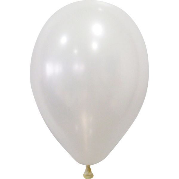 Palloncini Metallizzati Decorazione Festa Bianca 50 Pezzi 30Cm - Taglia Unica-image