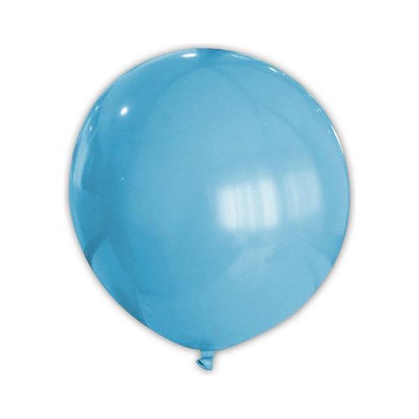 Pallone Gigante Con Decorazione Per Feste Xxl Azzurro 80 Cm - Taglia Unica-image