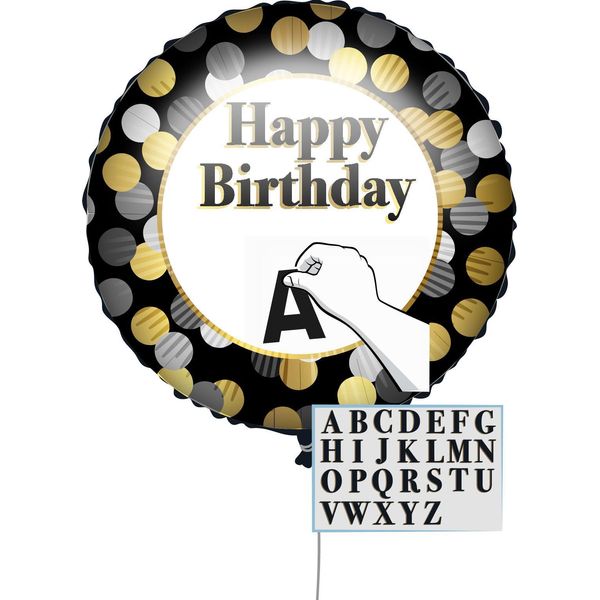 Decorazione Di Compleanno Personalizzabile Con Palloncini In Alluminio Happy Birthday-image