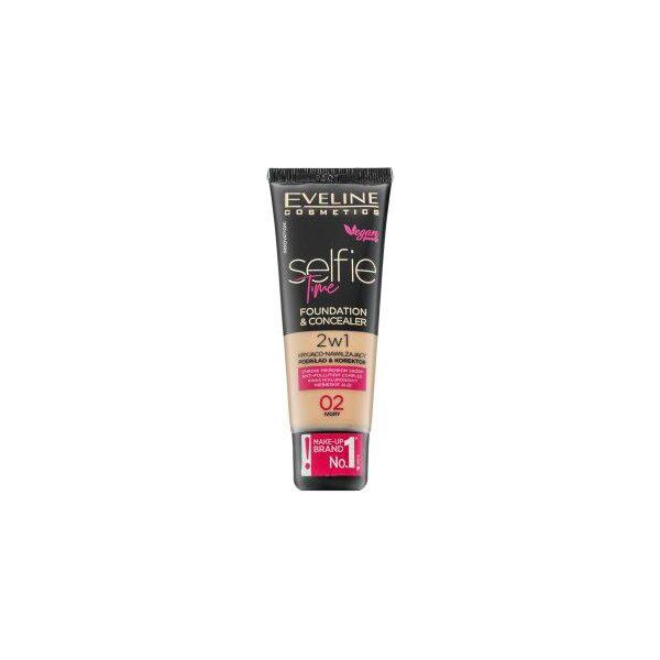 Eveline Selfie Time 2In1 Foundation & Concealer 02 Ivory Langanhaltendes Make-Up 2In1 30 Ml-image