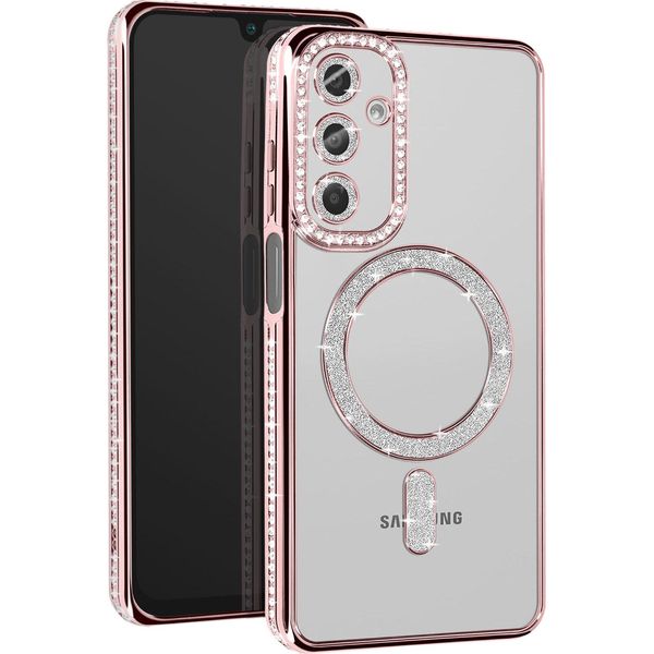 Avizar, Diamante Custodia Protettiva Samsung Galaxy A16 Magsafe Design Oro Rosa-image