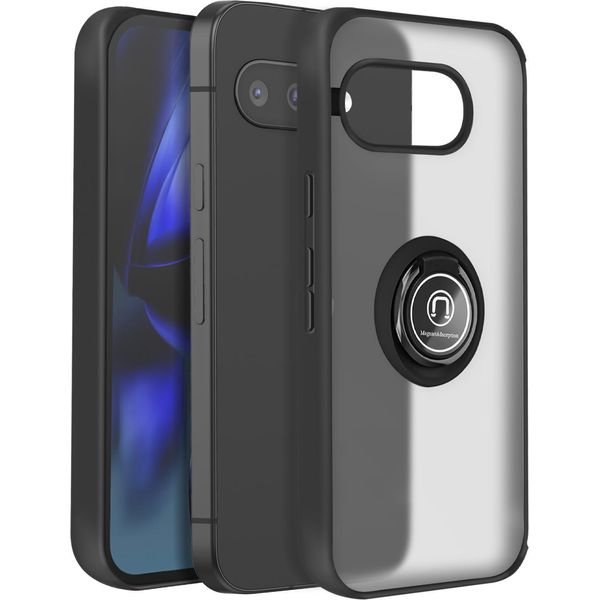 Avizar, Custodia Google Pixel 9A Anello Magnetico Trasparente, Nero-image