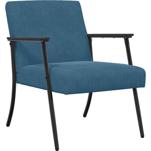 Syfax™ Poltrona Blu 59 X 75 X 78 Cm Velluto-image