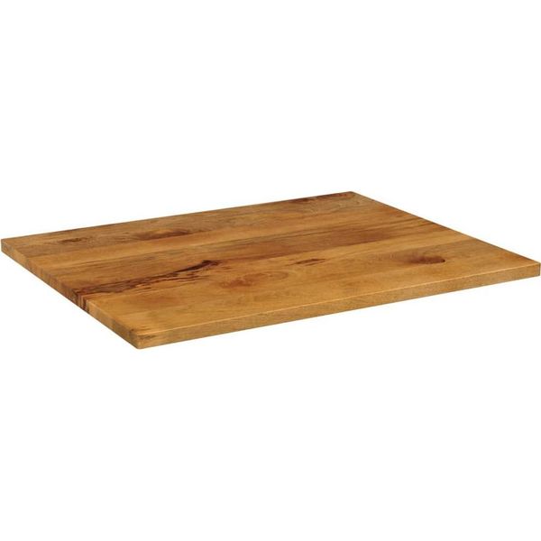 Syfax™ Piano Per Tavolo 100X80X2,5Cm Rettangolare Legno Massello Mango-image