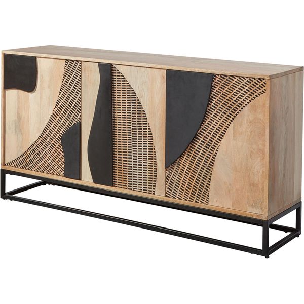 Sideboard Gutmann Factory, Beige (Natur), B:140Cm H:75Cm T:40Cm, Massivholz, Sideboards, Sideboard, Kommode, Breite 140 Cm-image