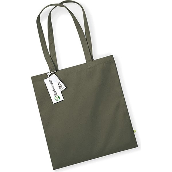 Westford Mill W801 | Earthaware Organic Bag For Life 38 X 42 Cm - Colore: Verde Oliva - Taglia: Unica-image