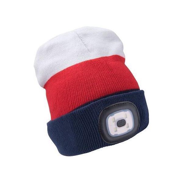 Extol Light 43450 čEpice S čElovkou 4X45Lm NabíJecí Usb BíLá/čErvená/Modrá UniverzáLní Velikost-image