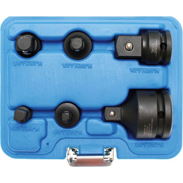 Bgs 200 | Set Di Adattatori Di Potenza Da 6 Pezzi | Da 1/4" A 3/8"", Da 3/8"" A 1/4"", Da 3/8"" A 1/2"", Da 1/2"" A 3/8"", Da 1/2"" A 3/4"", Da 3/4"" A 1/2"""-image