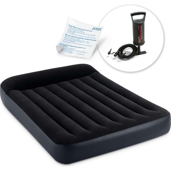 Materasso Gonfiabile 191X137X25 Cm Con Pompa A Pistone Intex 64142-image